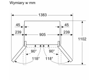 Siemens KF96DAXEA Multidoor 183cm Czarna Stal Szczotkowana 574L - 1516374 - zdjęcie 8
